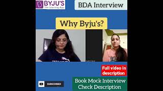 Why Byjus Byjus Interview question  Best answers 😍 [upl. by Imoin]