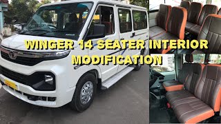 Tata Winger 14 Seater 2021  Interior Customized  Modified [upl. by Ahsial786]