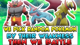 We Choose Randomized Pokemon Starters By Their Weakness Then We Battle [upl. by Katherine]