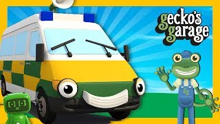 Ambulance Videos For Children  Geckos Garage  Truck Cartoons [upl. by Suirtimed332]