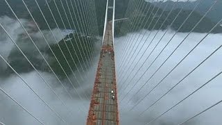 China Worlds highest bridge nears completion [upl. by Enidan]