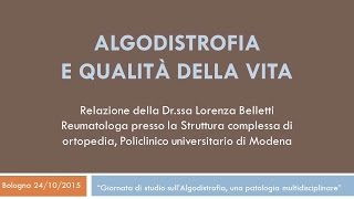 Algodistrofia e qualità della vita [upl. by Annaitsirk718]