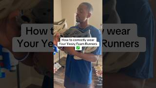 How to wear YEEZY Foam Runners CORRECTLY 🏃🏿✅ shorts yeezy sneakers runners foam howto tips [upl. by Ardussi]