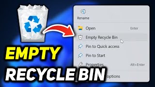 How to Empty Recycle Bin Windows 11  Clear Recycle Bin on PC [upl. by Mariele]