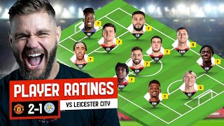 Yoro MUCH BETTER Dalot  POOR Howsons Player Ratings… Man United vs Leicester City [upl. by Keavy986]