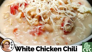 WHITE CHICKEN CHILI  the best dang chili recipe  so easy [upl. by Ahsat]