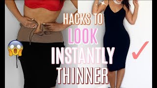 HACKS EVERY GIRL MUST KNOW TO INSTANTLY LOOK THINNER SKINNY [upl. by Becket]