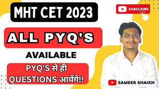 MHT CET PYQS PCM🤩ALL PCM Questions Paper UPLOADED👍🏻Download NowBOOSTER BATCH🤩By Sameer Shaikh [upl. by Ferdy]