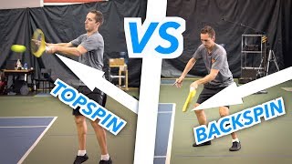 TOPSPIN vs BACKSPIN Whats the difference  tennis lesson [upl. by Jolie]