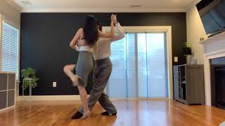 Argentine Tango Vocabulary Gancho Variations 2 from mirror position molinetes turbo and more [upl. by Klenk]