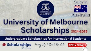 University of Melbourne Fully Funded Scholarships for International Students in Australia 20242025 [upl. by Billi]