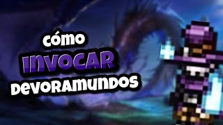 Cómo invocar al devoramundos o devorador de mundos  ✅ Terraria ⚡2022⚡ [upl. by Edouard397]