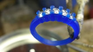 Wax Carving For A Five Stone Diamond Ring [upl. by Yhotmit635]