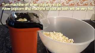 Homemade Popcorn using a Popcorn Maker Oil Free [upl. by Hugon]