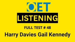 Harry Davies Gail Kennedy OET listening 20 sample test for nurses  OET 20 Online Classroom [upl. by Veleda361]