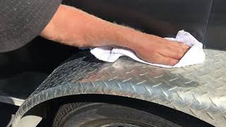 Removing Oxidation from Metal Diamond Plate on a Trailer in Eagle ID by Limelight Detailing [upl. by Leipzig]