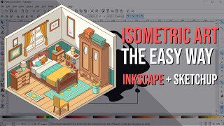 The Easy Way to Make Isometric Art in Inkscape  Inkscape  SketchUp Tutorial [upl. by Parhe]