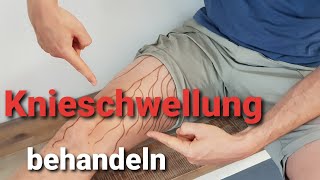 Knieschwellung  super Übung amp Lymphdrainage [upl. by Yalahs]