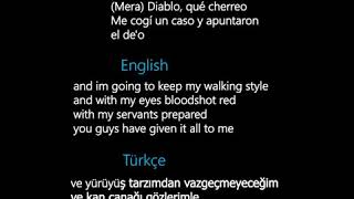 Don Omar  Bandolero English Spanish Türkçe lyrics [upl. by Eanil]