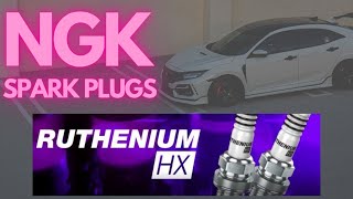 FK8 TYPE R NGK Ruthenium HX Spark Plugs Replacement Install [upl. by Drawyah416]