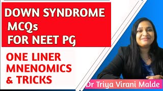 Down Syndrome MCQs For NEET PG and FMGE [upl. by Sairahcaz470]