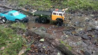 RC crawlers Cross RC 6x6 jr06 Quantock Hill early trail with few others trucks crossrc rc4wd rc [upl. by Maxentia]