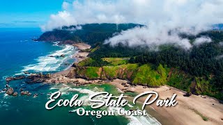 Ecola State Park  Drone Tour  Oregon Coast [upl. by Nrubua]