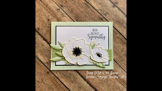 Stampin Up Peaceful Moments Sympathy Card Tutorial [upl. by Delfeena]