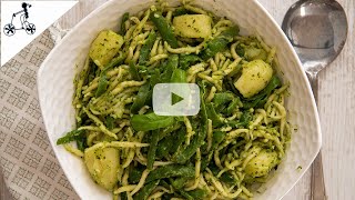 Traditional Trofie Pasta With Genovese Pesto [upl. by Mauchi905]