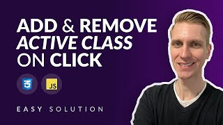 Add and Remove Active Class on Click [upl. by Eiramllij]