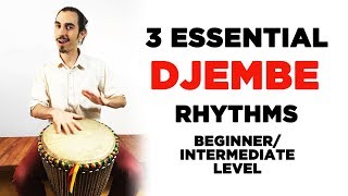 3 Essential DjembeHand Drum Rhythms for BeginnerIntermediate Level Players [upl. by Lehar]