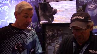 Spider Wire Stealth Blue Camo Braid at ICAST 2015 [upl. by Sethrida]