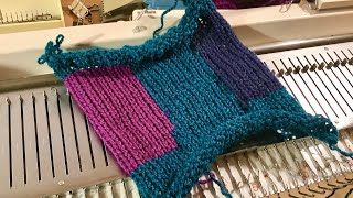 Intarsia on a Knitmaster Mod 150 [upl. by Ferrick]