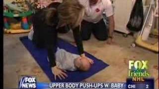 Alisyn Camerota amp Baby in Fox amp Friends Exercise Segment [upl. by Ennaitsirk]