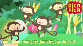 Pica Pica  Five Little Monkeys 🐒 videosparaniños [upl. by Sidnee]