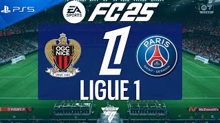 FC 25 Nice vs PSG  Ligue 1 202425  PS5 [upl. by Nirra]