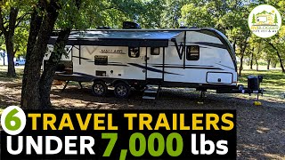 6 Large Ultra Lite Travel Trailers Under 7000 lbs  Big Camper Trailers for Families [upl. by Hasseman]