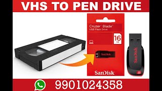 VHS TO PENDRIVE CONVERT RS 1700 ONLLY with pendrive amp couriyer [upl. by Fahy]