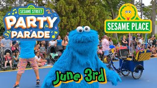 Sesame Street Party Parade  June 3rd 2023 Performance  Sesame Place Philadelphia  4K [upl. by Strohben]