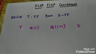 D Flip Flop to T Flip Flop conversion  Digital Electronics [upl. by Arbuckle348]