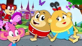 Humpty Dumpty Sat On A Wall  Nursery Rhymes amp Kids Songs By monkey Rhymes [upl. by Ferdie]