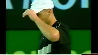 Safin vs Agassi AO 2004 set 2 tiebreak [upl. by Edrock889]