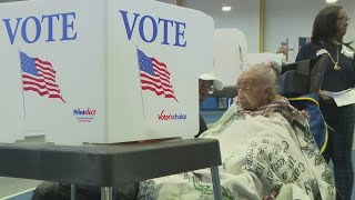 104yearold woman casts her vote  The Heart of It [upl. by Irodim67]