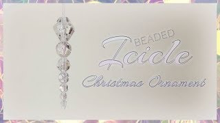 Beaded Icicle Christmas Ornament [upl. by Anaoy]