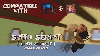 Roblox Speed Hack Script  Works On Mobile amp PC  OPEN SOURCE  CAN BYPASS [upl. by Ecilef511]