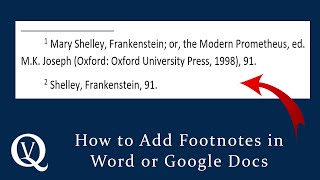 Add Footnotes in Word or Google Docs [upl. by Ahusoj285]