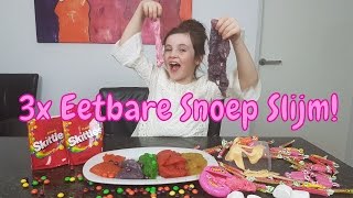 DIY  3 Soorten Eetbare Snoep Slijm  Bibi Nederlands [upl. by Mallin]