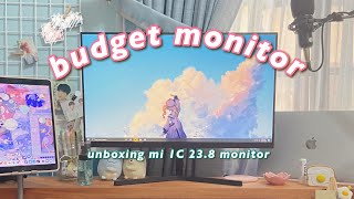 ✨ unboxing xiaomi 238quot 1C desktop monitor  budget monitor philippines [upl. by Nimajneb]