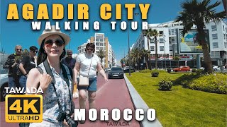 AGADIR City 4KUHD Walking tour  Morocco [upl. by Maia]