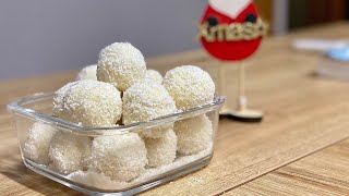 3 Ingredient Homemade Raffaello Bonbons Rafua [upl. by Euqinamod]